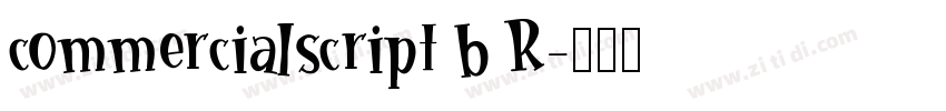 commercialscript b R字体转换